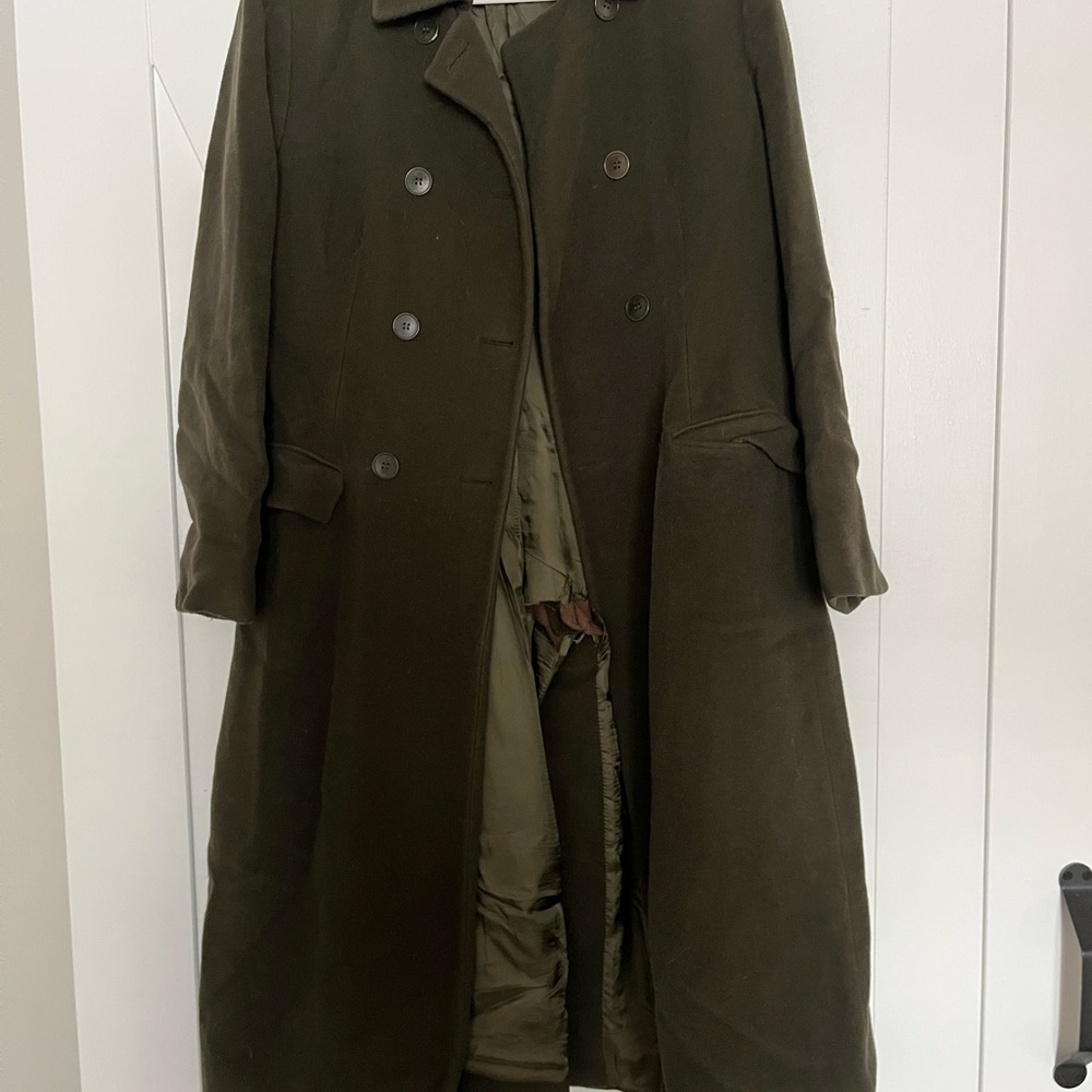 Giorgio Armani Men's Dark Green Trench Coat